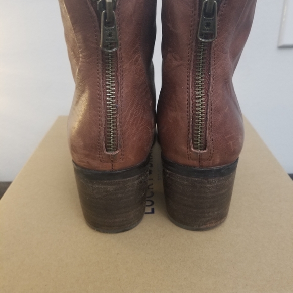 Lucky Brand Leather Magine 8 Rye Stacked Heel - Picture 4 of 7